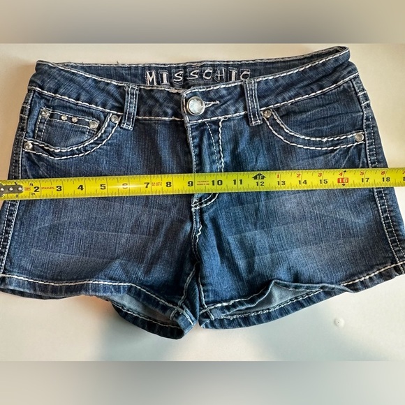 Miss Chic Size L Embellished Denim color blue Shorts - Picture 9 of 9
